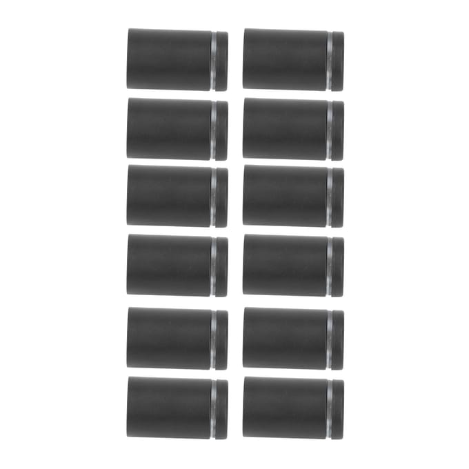 12 Stuks Afstandsschroeven RVS Wandmontage Reclamehouder Acrylglas Nagel Zwart