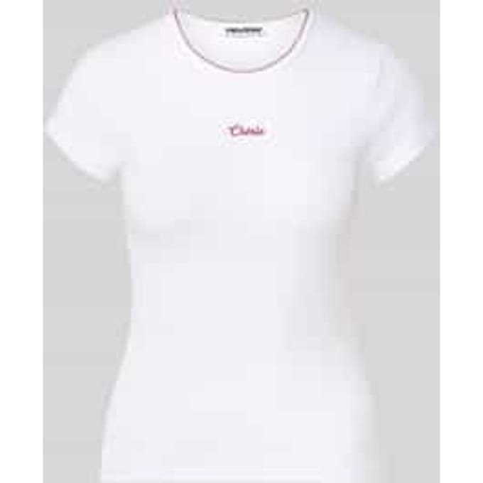 T-shirt met statement-stitching