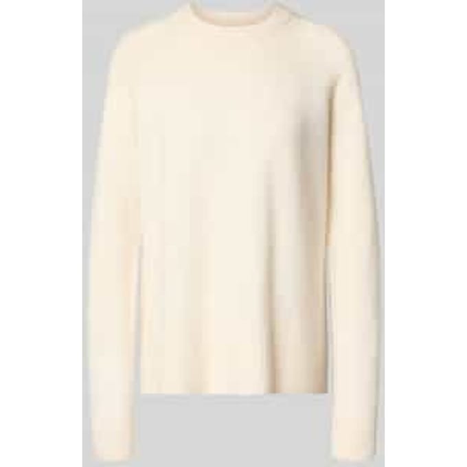 Loose fit pullover van puur kasjmier in tricotlook