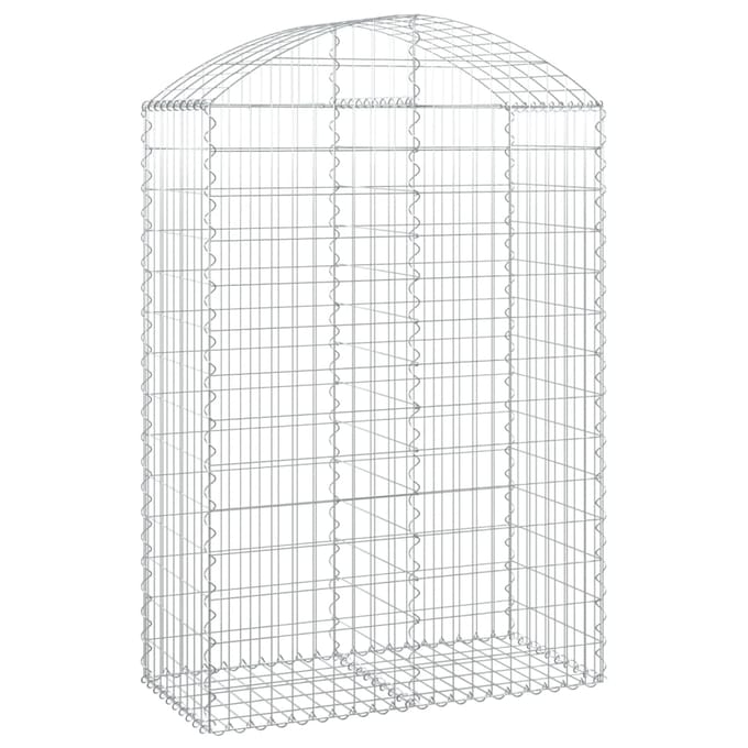 vidaXL - Schanskorf - gewelfd - 100x50x140/160 - cm - gegalvaniseerd - ijzer