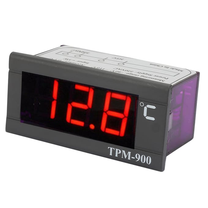 TPM?900 220V Digitale Temperatuurregelaar LED Paneelmeter met Sensor Thermostaatregelaar gray