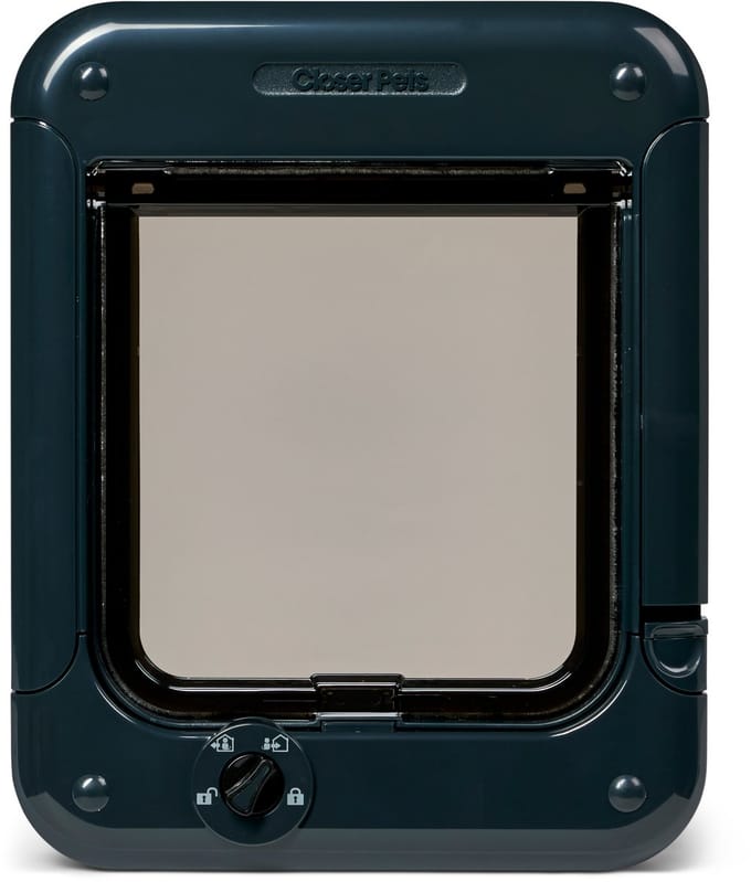 Cat Mate Afsluitbaar kattenluik - 4 vergrendelingsstanden - 24,6 cm x 19,7 cm - grijs 358G
