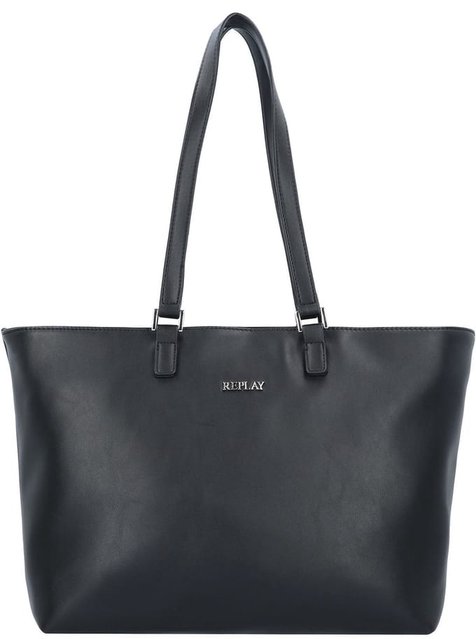 REPLAY Schoudertas Shopper Shoulder Bag Black Zwart