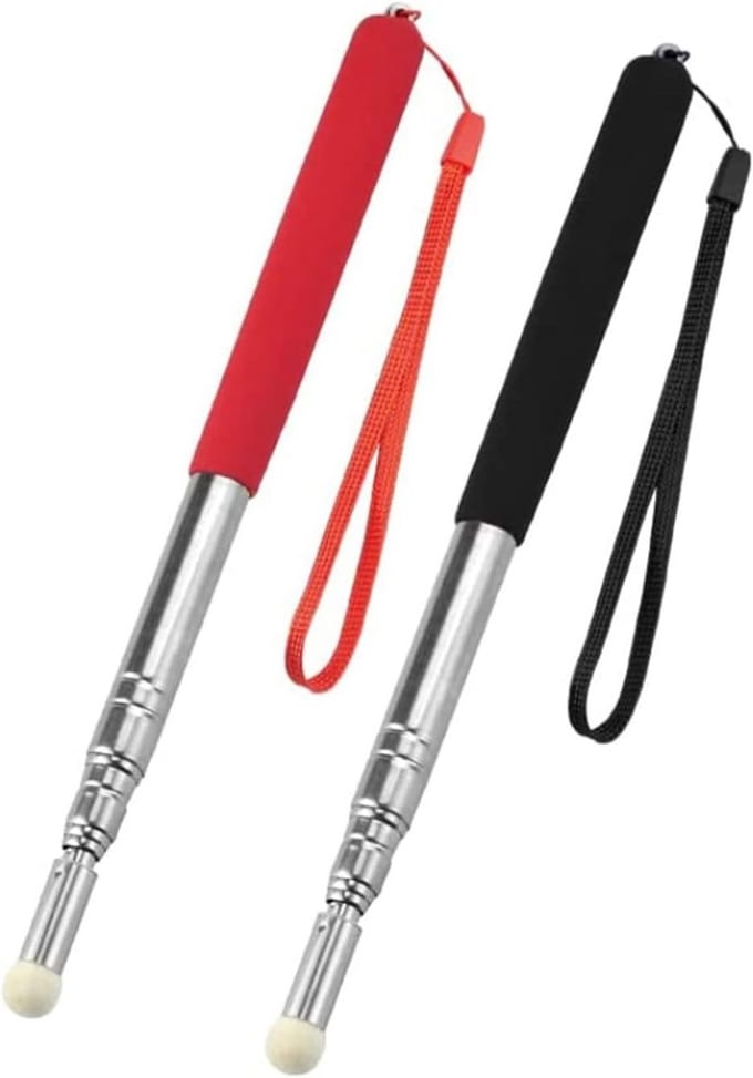 Telescopische Pointer - Lange Aanwijzer - Presentaties Geven - 7 Segmenten Uitschuifbaar - 100 cm - Rood Zwart