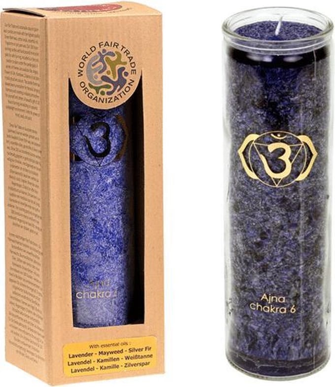 Geurkaars stearine 6e chakra 100 uur