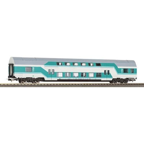 Piko H0 53119 H0 dubbeldekszitwagen DBuz 747.3 mintgroen van de DR DBuz 747.3