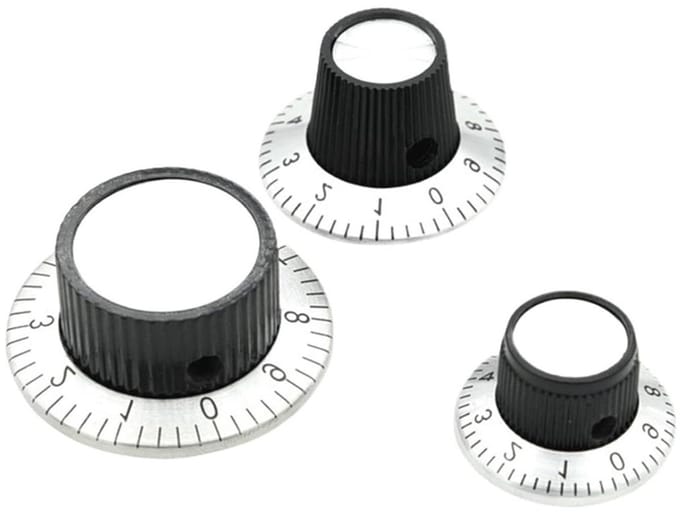 Potentiometer Knop - Instelknop Schaal - Instrument Bediening - Digitale Schaal - 6 mm - Metaal