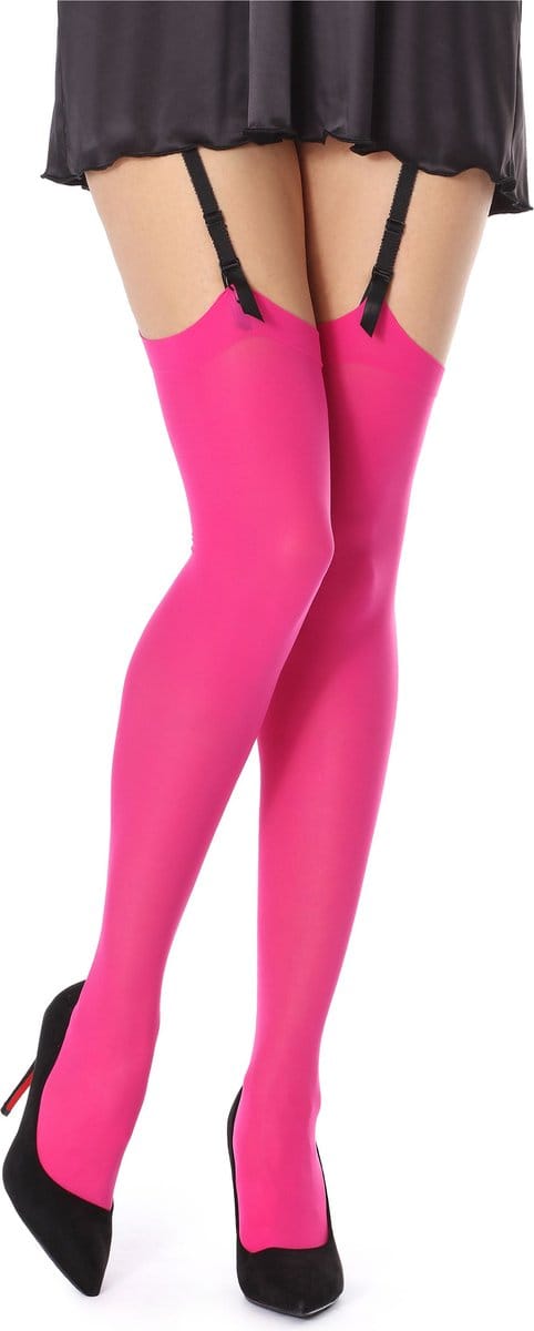 Bellivalini Dames Hold-Up Kousen - 40 Denier - Licht glanzend - Polyamide - BLV-FI-1006 - Magenta - M-L