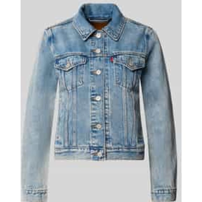 Regular fit jeansjack van mix van katoen en lyocell '
