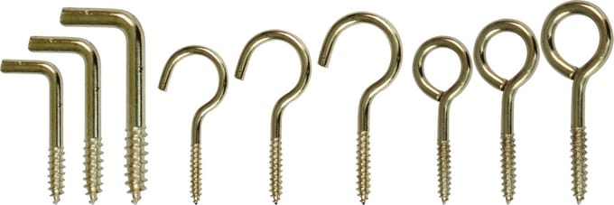 AMIG Schroefhaken Set - 135 delig - staal - goud - messing - DHZ ijzerwaren - A merk kwaliteit