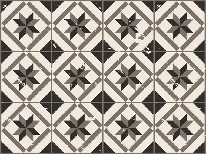Vinyl | Vloerkleed vinyl | Vintage old dark | 95x145 cm