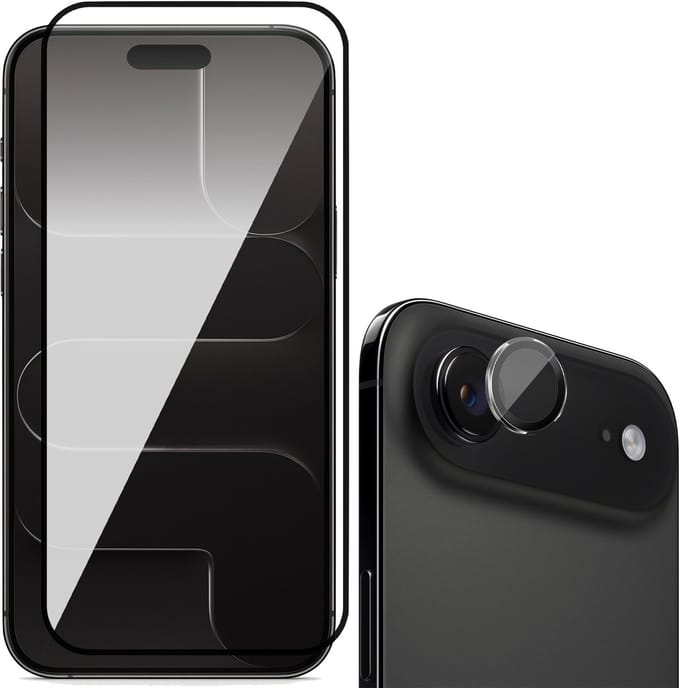 Screenprotector & Camera Protector geschikt voor iPhone 17 Air - Volledig Dekkend Glas
