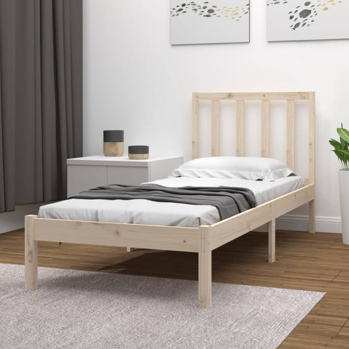 vidaXL - Bedframe - zonder - matras - massief - grenenhout - 75x190 - cm