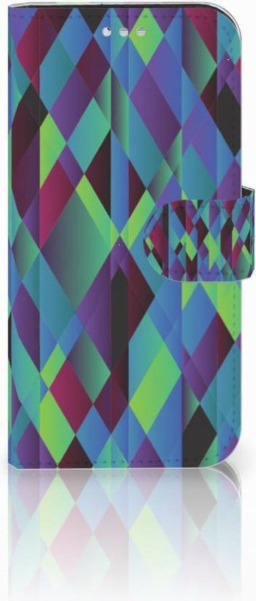 Samsung Galaxy S7 Book Case Abstract Green Blue