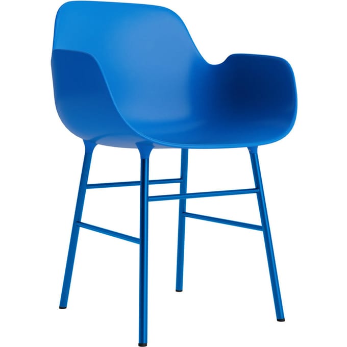 Normann Copenhagen Form fauteuil met metalen frame - NormannCopenhagenFormBrightBlue