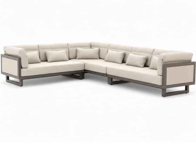 Apple Bee Santorini Loungeset 3-delig - Rechts lang - Upholstered - 239 x 318 cm