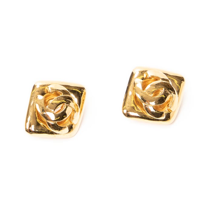 CC Diamond Clip On Earrings   oorbellen