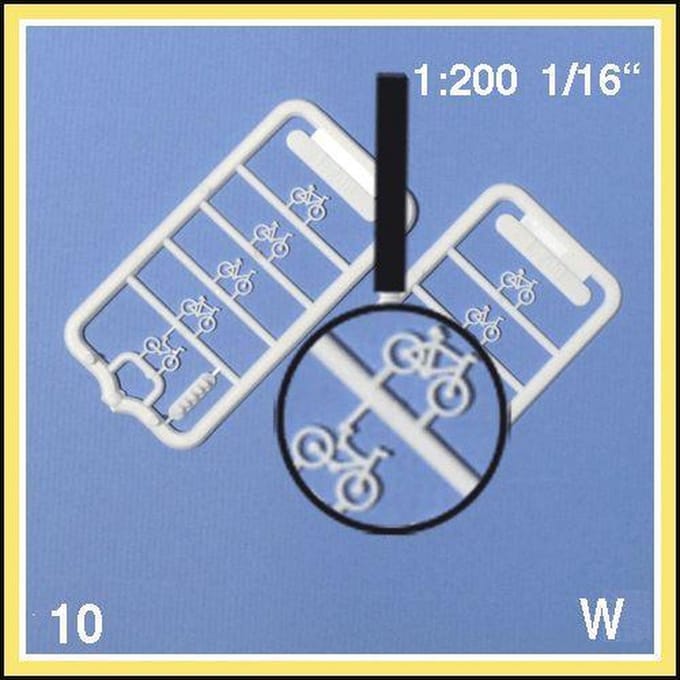 Schulcz Maquettebouw Fietsen 1:200 10 st wit