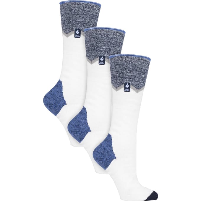Heat Holders - 3 paar Ultra Lite dames skisokken - Cream Zig Zag