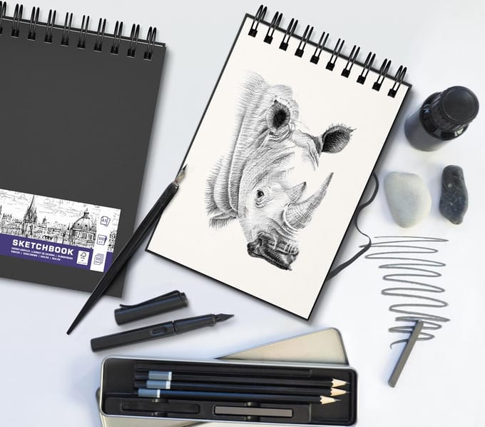 Schetsboek oxford a4 50 vel spiraal | 5 stuks