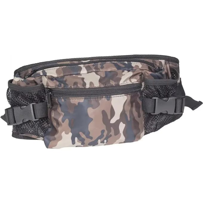 Urban Classics - Nylon Hip Bag blk/browncamo one size Heuptasje - Zwart/Bruin
