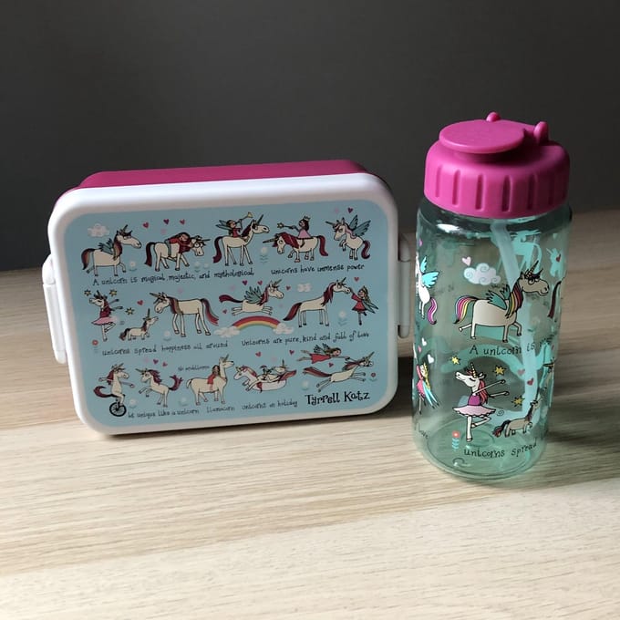Eenhoorn Lunchbox met drinkfles / drinkbeker - Tyrrell Katz
