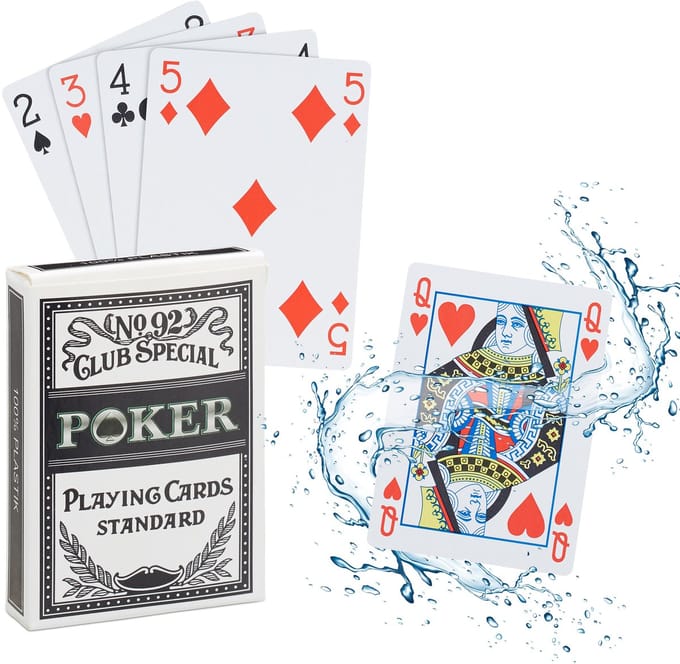 pokerkaarten plastic - set van 2 - 108 kaarten - waterbestendig
