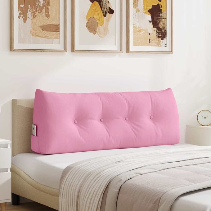 vidaXL - Rugkussen - Roze - 120 - x - 24 - x - 50 - cm - Stof