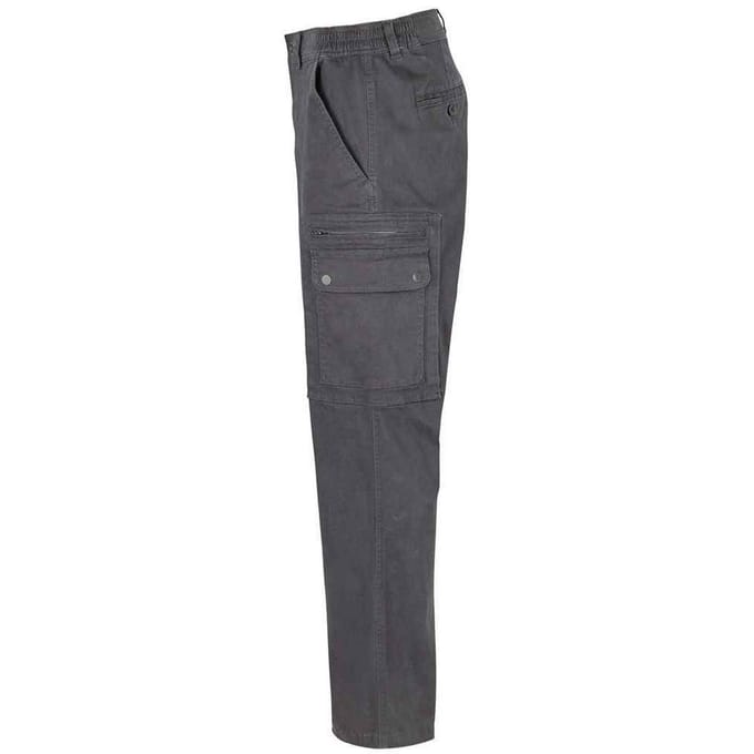 SOLS Heren Docker Stretch Cargo Broek (Donkergrijs)