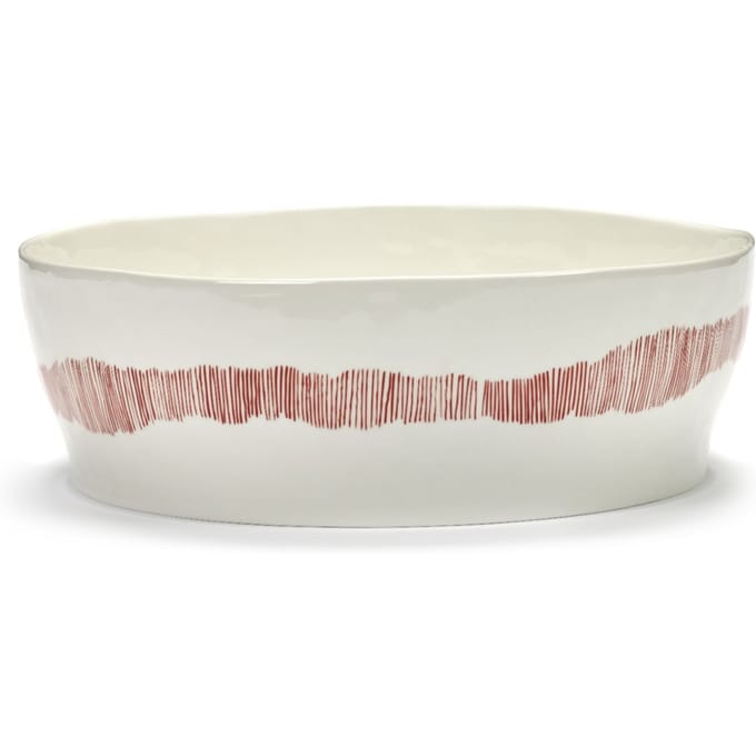 Serax Feast Slakom - wit / Stripes Rood