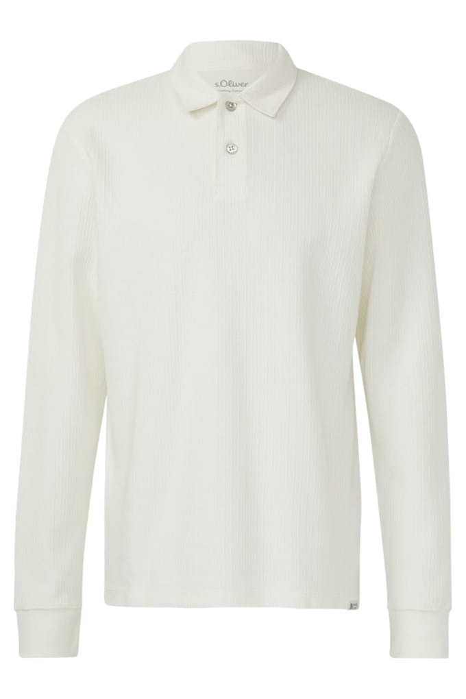 s.Oliver - male - Gestructureerd katoenen poloshirt met relaxte pasvorm