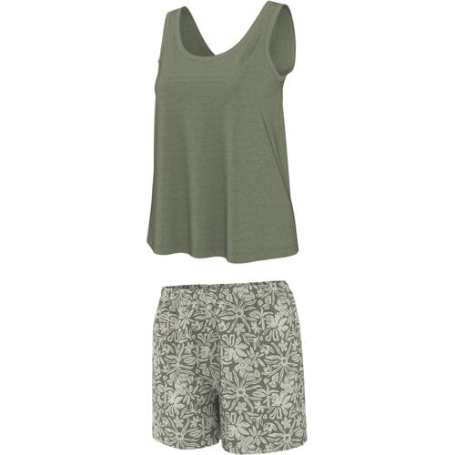 ESMARA Korte dames pyjama met linnen (Groen, S (36/38))