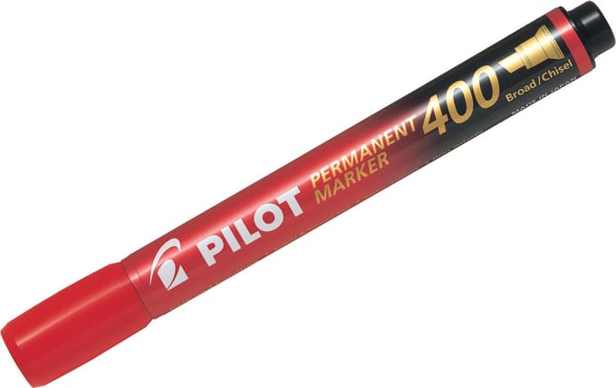 Pilot Permanent Marker 400 beitelpunt - rood
