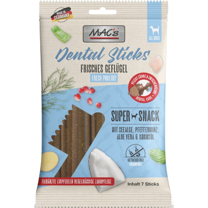 180g MAC's DOG Dental Sticks Vers Gevogelte Hondensnacks
