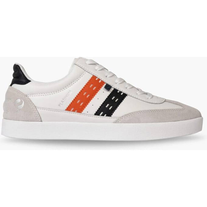 Heren Sneaker Platinum - Wit/Donkerblauw/Oranje