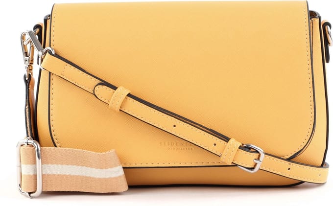 SEIDENFELT MANUFAKTUR Schoudertas Lian Saddle Sunny Yellow Mosterdgeel
