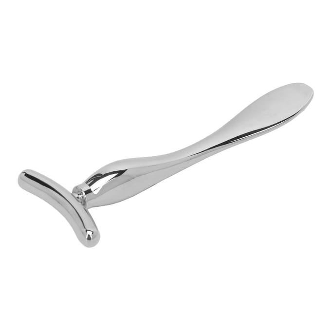Mini cuillère spatule en alliage de zinc en forme de T pour réduire les rides, argentée white