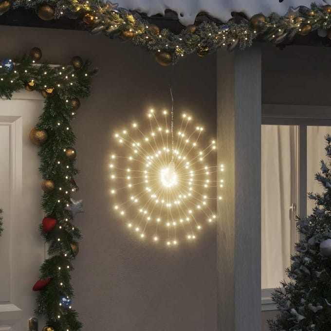 vidaXL - Kerstverlichting - vuurwerk - 140 - warmwitte - LED's - 17 - cm