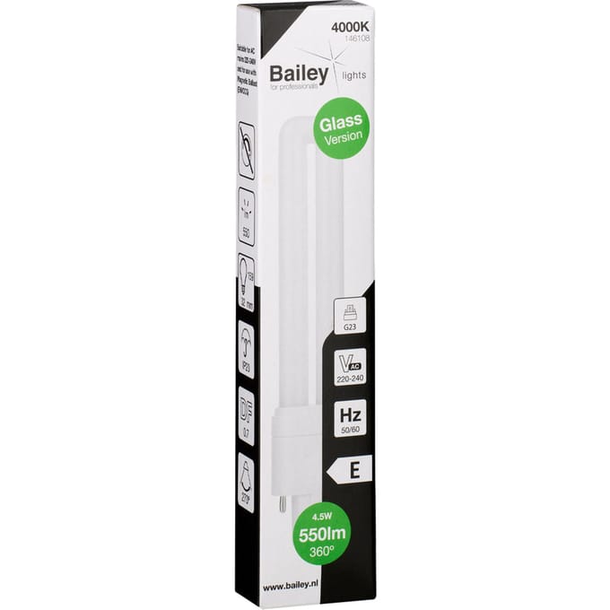 LED PL Glas G23 4.5W 550lm 4000K Vervanglamp - 146108