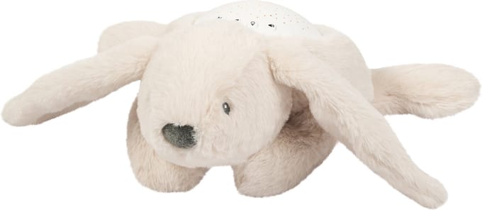 Nattou Konijn - nachtlampen - projector - knuffel - 26 cm - Konijn Beige