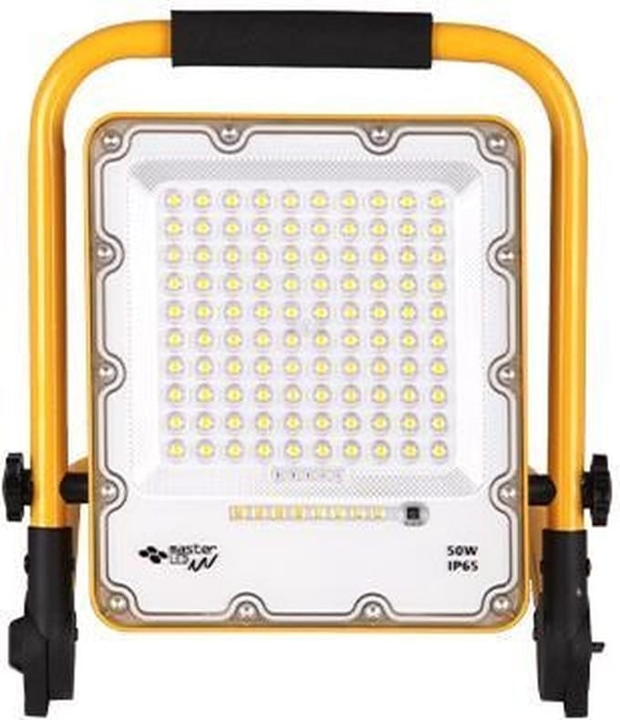 50W LED schijnwerper - Oplaadbaar - 8500 Lumen - IP65 - Neutraal wit