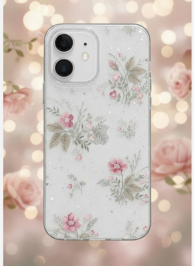 Iphonehoesje, telefoonhoesje voor Iphone 14 met rozen, roosjes, roos