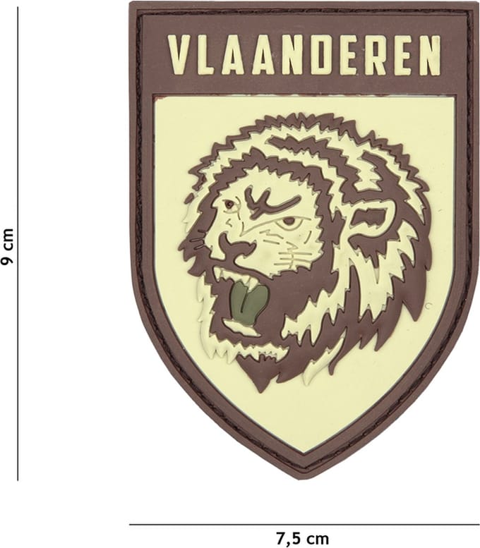 101 Inc Embleem 3D Pvc Vlaanderen Coyote  13069