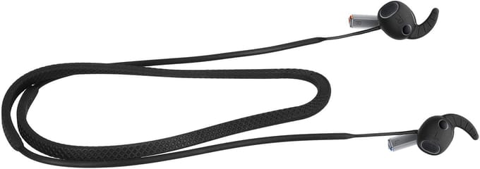 kwmobile Strap Compatible with Samsung Galaxy Buds 3 Pro - Silicone Cord Holder for Wireless Earphones - Black