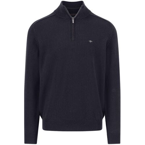 Fynch-Hatton Trui Troyer-Zip Supersoft Cotton Navy / male