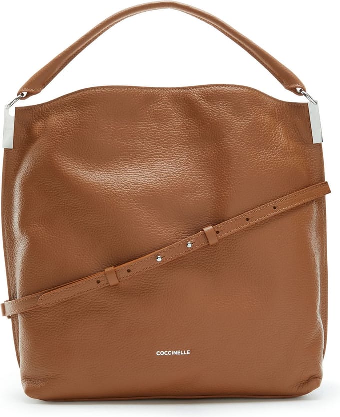COCCINELLE Leren Schoudertas Estelle Handbag Caramel Bruine