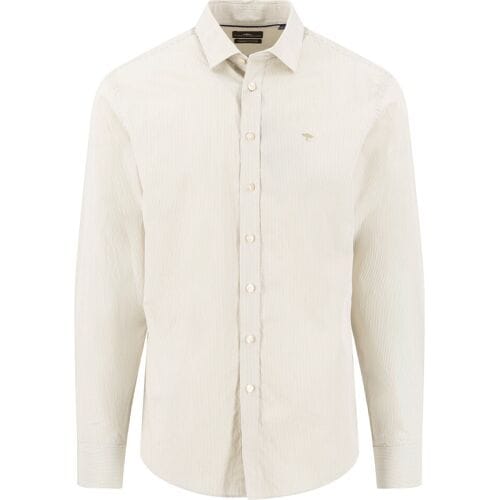 Fynch-Hatton Overhemd Essential Fine Stripe Kent Collar Pistache / male