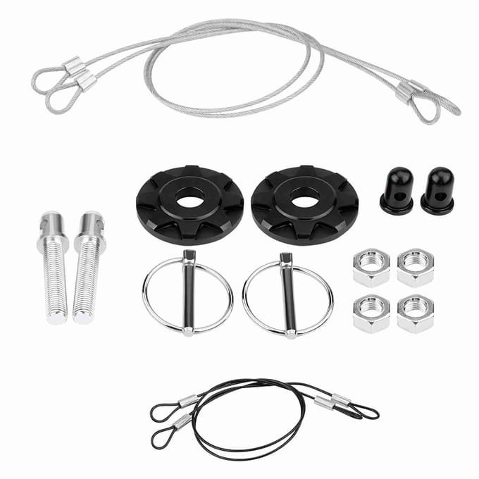 Kit d'Apparence de Goupille de Verrouillage pour Capot de Voiture de Course en Alliage d'Aluminium CNC Rouge