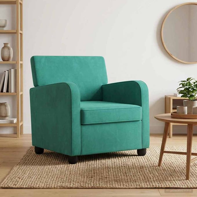 vidaXL - Fauteuil - Turquoise - fluweel