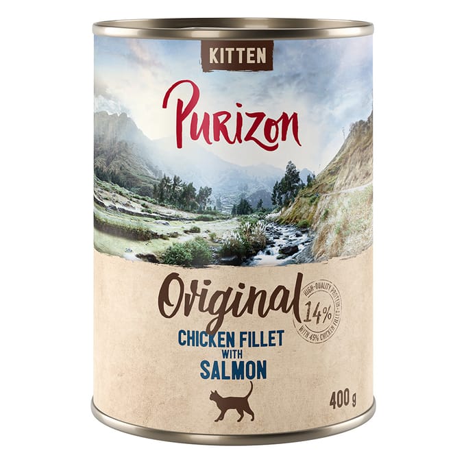 6x400g Purizon Original Kipfilet met Zalm Kitten Natvoer